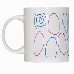 Circles Featured Pink Blue White Mugs