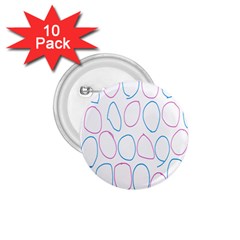 Circles Featured Pink Blue 1 75  Buttons (10 Pack)