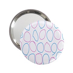 Circles Featured Pink Blue 2 25  Handbag Mirrors by Mariart