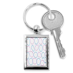 Circles Featured Pink Blue Key Chains (rectangle)  by Mariart