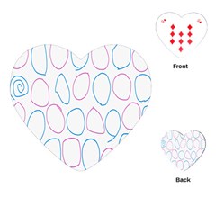 Circles Featured Pink Blue Playing Cards (heart)  by Mariart