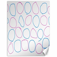 Circles Featured Pink Blue Canvas 12  X 16  