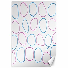 Circles Featured Pink Blue Canvas 24  X 36  by Mariart