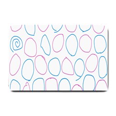 Circles Featured Pink Blue Small Doormat  by Mariart