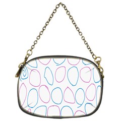 Circles Featured Pink Blue Chain Purses (one Side)  by Mariart