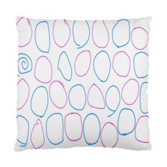 Circles Featured Pink Blue Standard Cushion Case (one Side) by Mariart