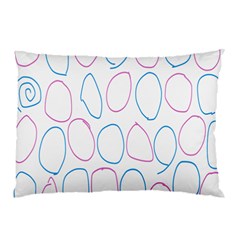 Circles Featured Pink Blue Pillow Case by Mariart