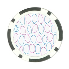 Circles Featured Pink Blue Poker Chip Card Guard (10 Pack)