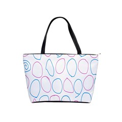 Circles Featured Pink Blue Shoulder Handbags