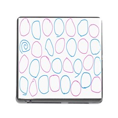 Circles Featured Pink Blue Memory Card Reader (square) by Mariart