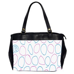 Circles Featured Pink Blue Office Handbags (2 Sides)  by Mariart