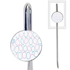 Circles Featured Pink Blue Book Mark by Mariart