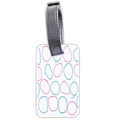 Circles Featured Pink Blue Luggage Tags (two Sides) by Mariart