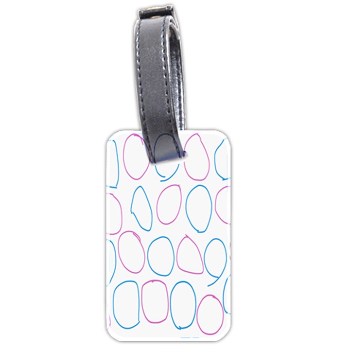 Circles Featured Pink Blue Luggage Tags (Two Sides)