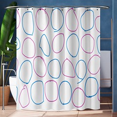 Circles Featured Pink Blue Shower Curtain 60  X 72  (medium)  by Mariart