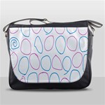 Circles Featured Pink Blue Messenger Bags Front