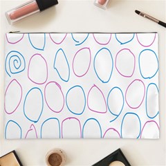 Circles Featured Pink Blue Cosmetic Bag (xxl) 