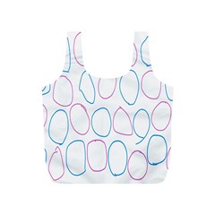 Circles Featured Pink Blue Full Print Recycle Bags (s)  by Mariart