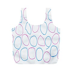 Circles Featured Pink Blue Full Print Recycle Bags (m)  by Mariart