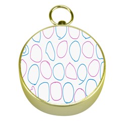 Circles Featured Pink Blue Gold Compasses by Mariart