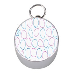 Circles Featured Pink Blue Mini Silver Compasses by Mariart