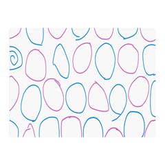 Circles Featured Pink Blue Double Sided Flano Blanket (mini) 