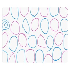 Circles Featured Pink Blue Double Sided Flano Blanket (small)  by Mariart