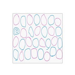 Circles Featured Pink Blue Satin Bandana Scarf by Mariart