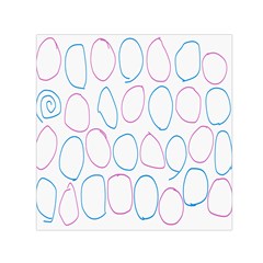 Circles Featured Pink Blue Small Satin Scarf (square) by Mariart