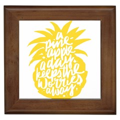 Cute Pineapple Yellow Fruite Framed Tiles