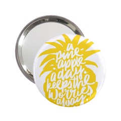 Cute Pineapple Yellow Fruite 2 25  Handbag Mirrors