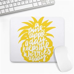 Cute Pineapple Yellow Fruite Large Mousepads by Mariart