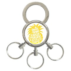 Cute Pineapple Yellow Fruite 3-ring Key Chains