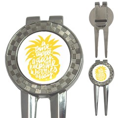 Cute Pineapple Yellow Fruite 3-in-1 Golf Divots by Mariart