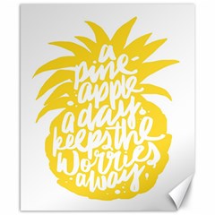 Cute Pineapple Yellow Fruite Canvas 8  X 10  by Mariart