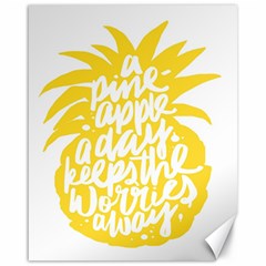 Cute Pineapple Yellow Fruite Canvas 16  X 20  