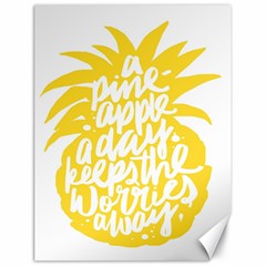 Cute Pineapple Yellow Fruite Canvas 18  X 24   by Mariart