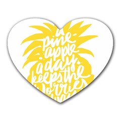 Cute Pineapple Yellow Fruite Heart Mousepads by Mariart