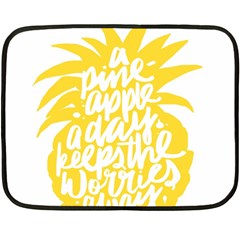 Cute Pineapple Yellow Fruite Fleece Blanket (mini)