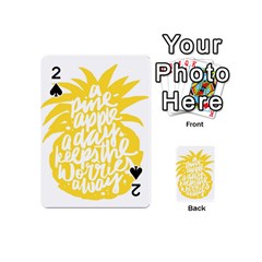 Cute Pineapple Yellow Fruite Playing Cards 54 (mini)  by Mariart