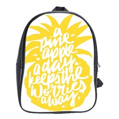 Cute Pineapple Yellow Fruite School Bag (xl) by Mariart