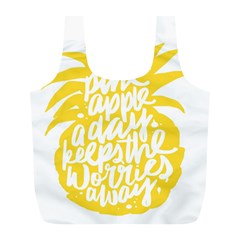 Cute Pineapple Yellow Fruite Full Print Recycle Bags (l)  by Mariart