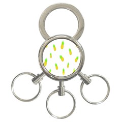 Cute Pineapple Fruite Yellow Green 3-ring Key Chains