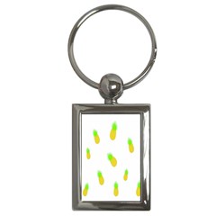 Cute Pineapple Fruite Yellow Green Key Chains (rectangle)  by Mariart