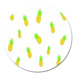 Cute Pineapple Fruite Yellow Green Magnet 5  (Round) Front