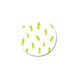 Cute Pineapple Fruite Yellow Green Golf Ball Marker Front