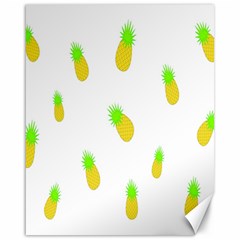 Cute Pineapple Fruite Yellow Green Canvas 16  X 20  