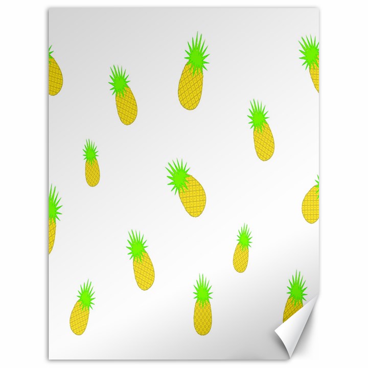 Cute Pineapple Fruite Yellow Green Canvas 18  x 24  