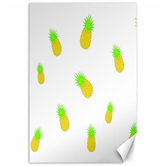 Cute Pineapple Fruite Yellow Green Canvas 24  X 36  by Mariart