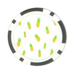 Cute Pineapple Fruite Yellow Green Poker Chip Card Guard by Mariart